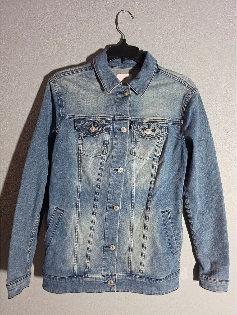 LuLaRoe Women's Denim Jacket with Embroidered Back, Size XS